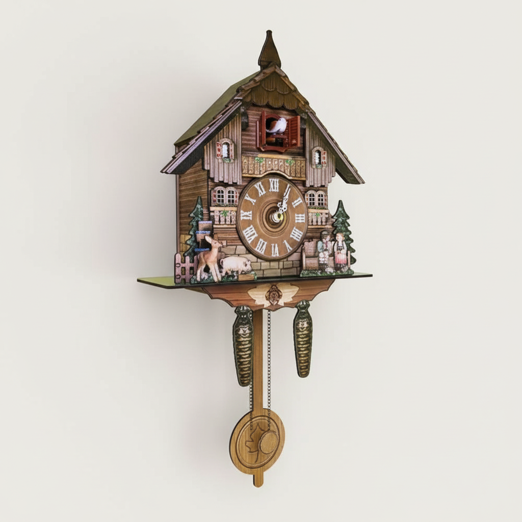 Coucou Horloge Murale Silencieuse Design Nordique Quartz - Variation 1