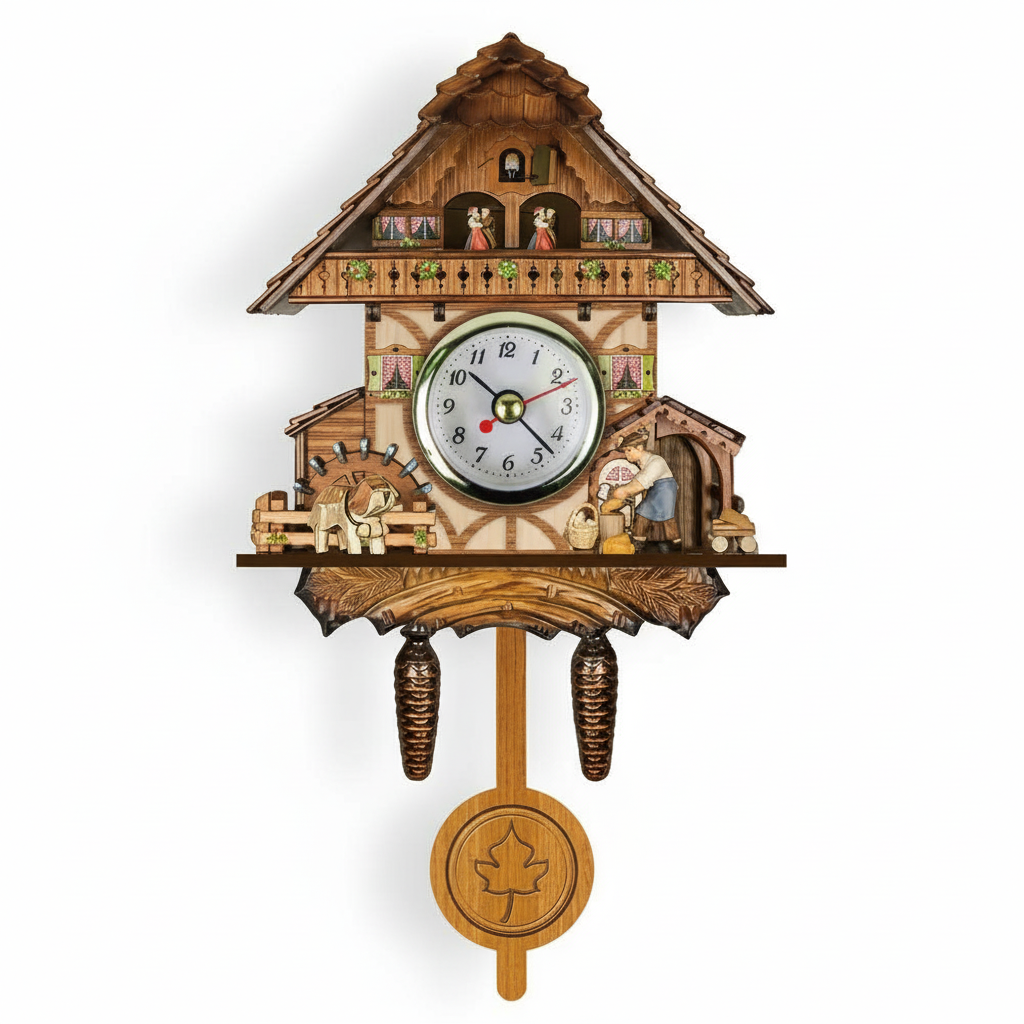 Coucou Horloge Murale Bois Moderne Salon Silencieuse - Variation 1