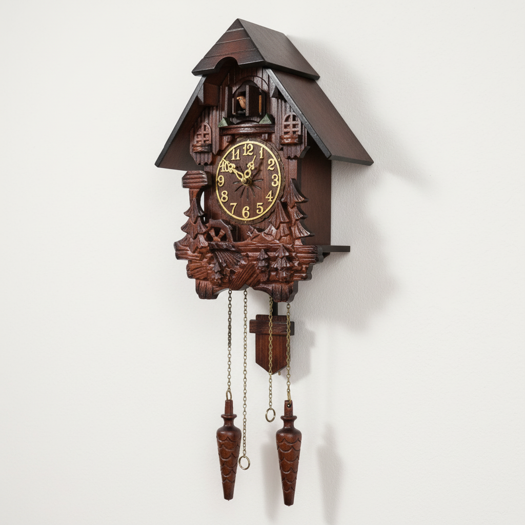 Coucou Horloge Murale Blanche Moderne Silencieuse Décoration Salon. - Variation 2