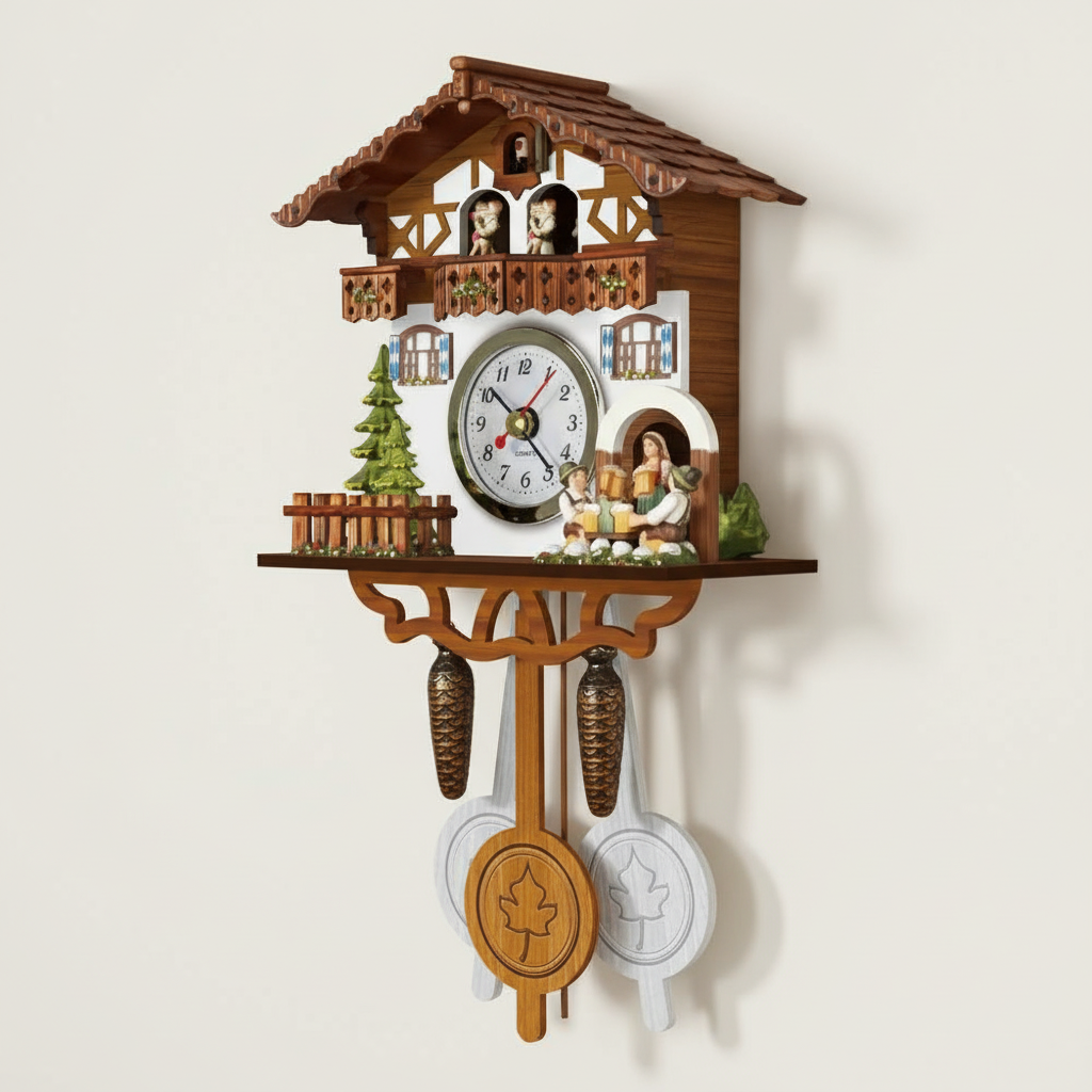 Coucou Horloge Murale Bois Design Maison Pendule Salon - Variation 2