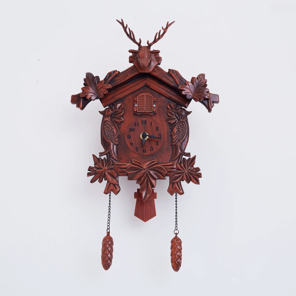 Coucou Horloge Murale Pendule Quartz Moderne Silencieuse.