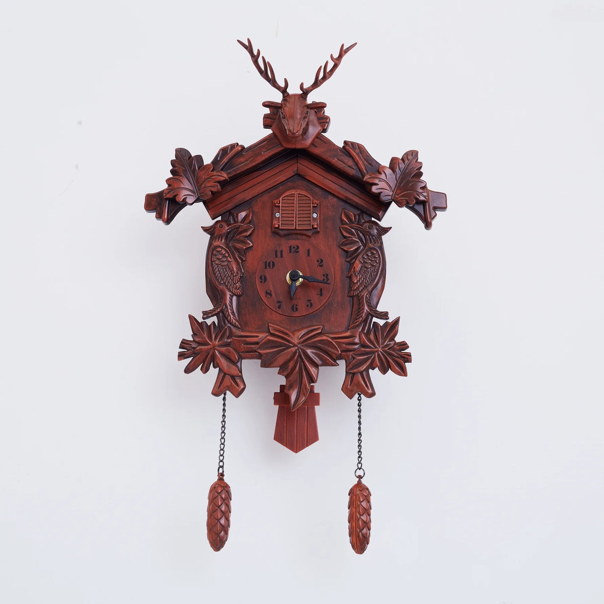 Coucou Horloge Murale Pendule Quartz Moderne Silencieuse.