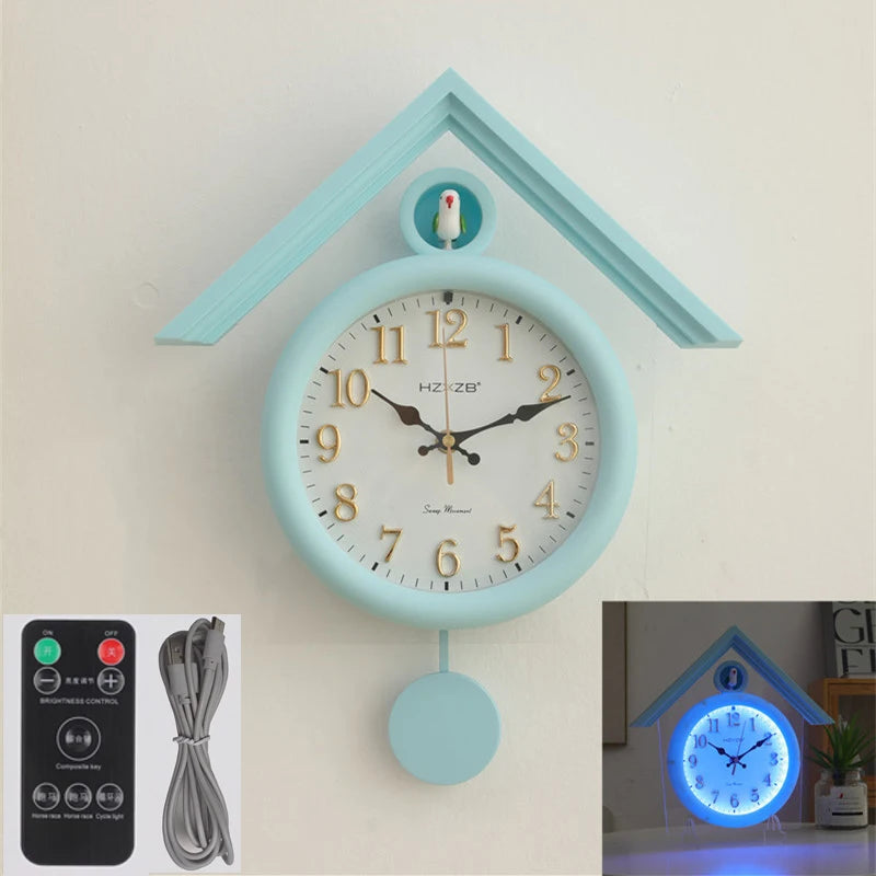 Coucou Horloge Murale Minimaliste Silencieuse Pendule Décoration