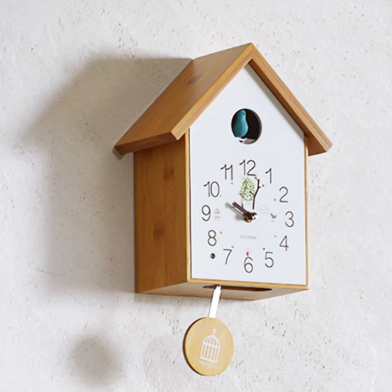 Coucou Horloge Murale Vintage Bois Grande Pendule Salon