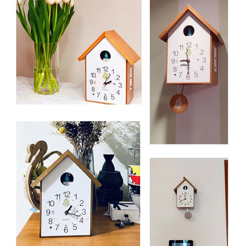 Coucou Horloge Murale Vintage Bois Grande Pendule Salon