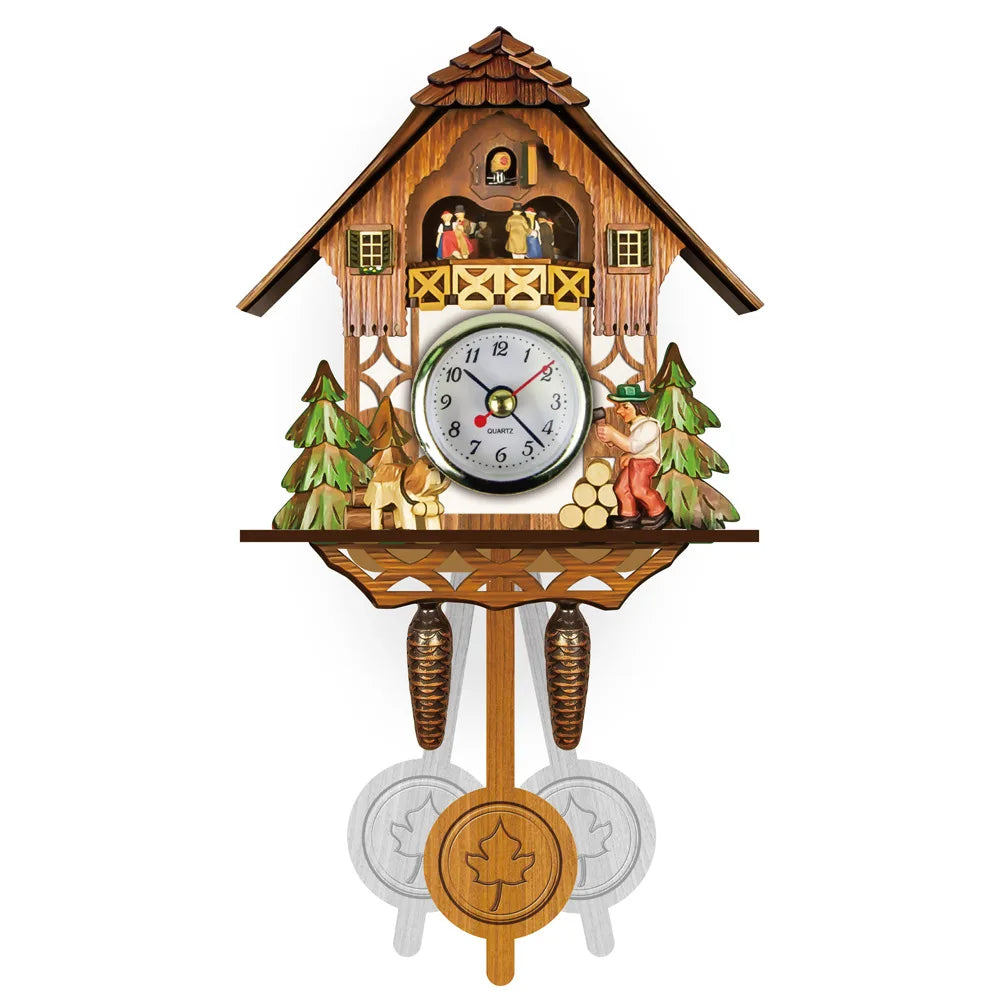 Coucou Horloge Murale Bois Vintage Chalet Salon