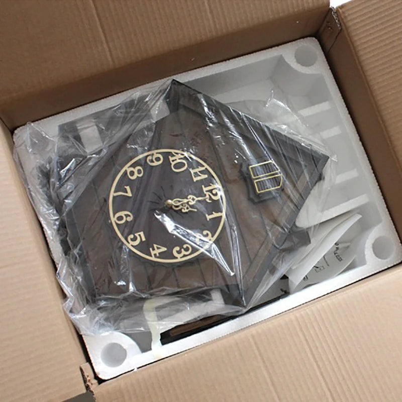 Coucou Horloge Murale Vintage Tête de Cerf Salon Silencieuse