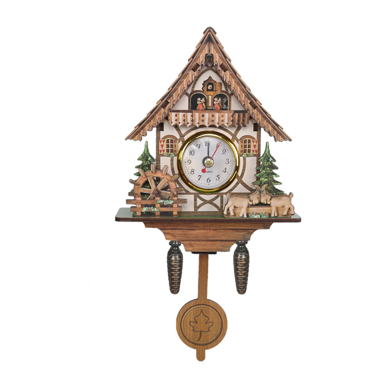 Coucou Horloge Murale Bois Pendule Décoration Maison