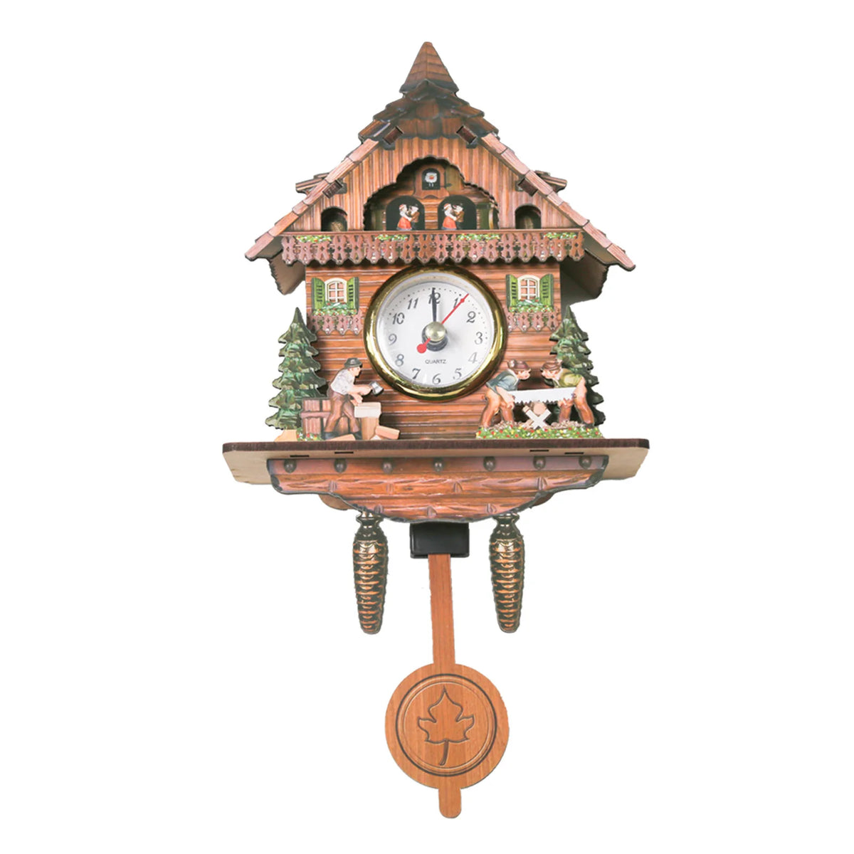 Coucou Horloge Murale Bois Pendule Décoration Maison