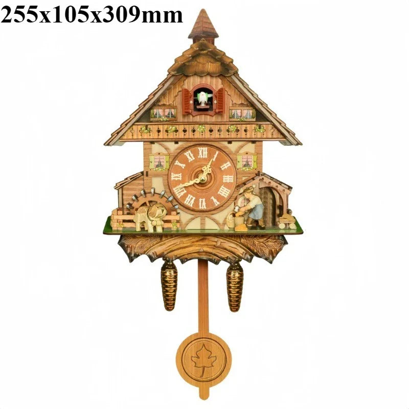 Coucou Horloge Murale Bois Vintage Pendule Décoration