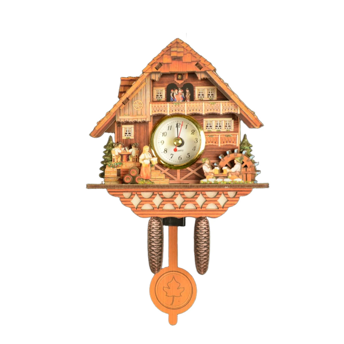 Coucou Horloge Murale Bois Pendule Nordique Décoratif