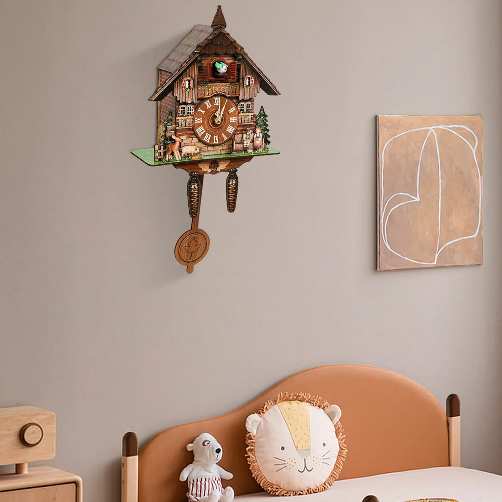 horloge coucou moderne en bois