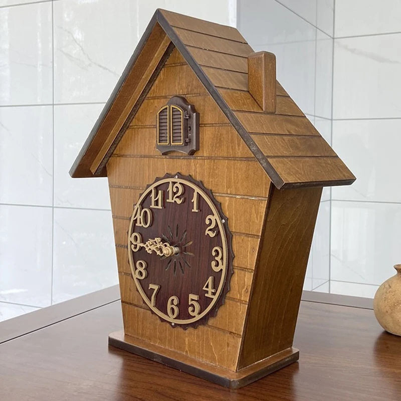 Coucou Horloge Murale Vintage Tête de Cerf Salon Silencieuse