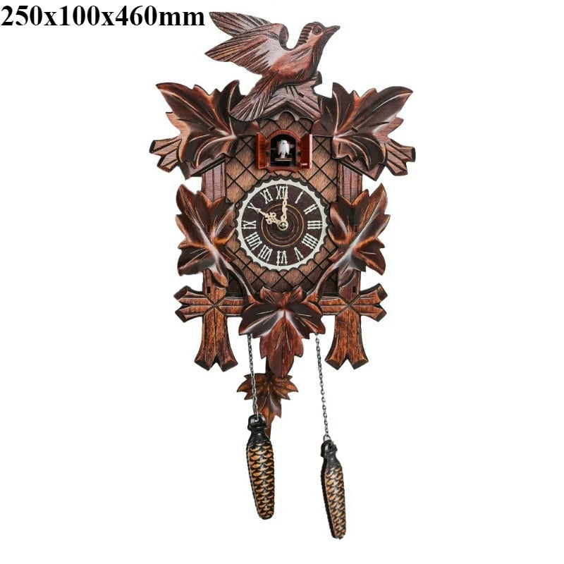 Coucou Horloge Murale Bois Vintage Pendule Artisanale