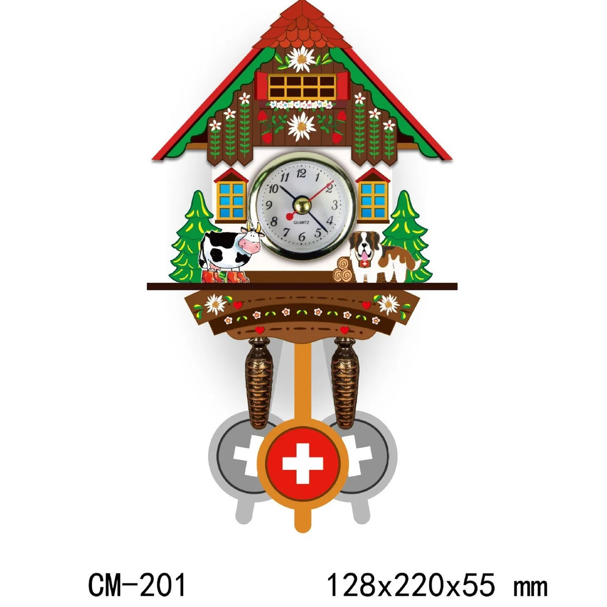 Coucou Horloge Murale Bois Rustique Décoration Intérieure