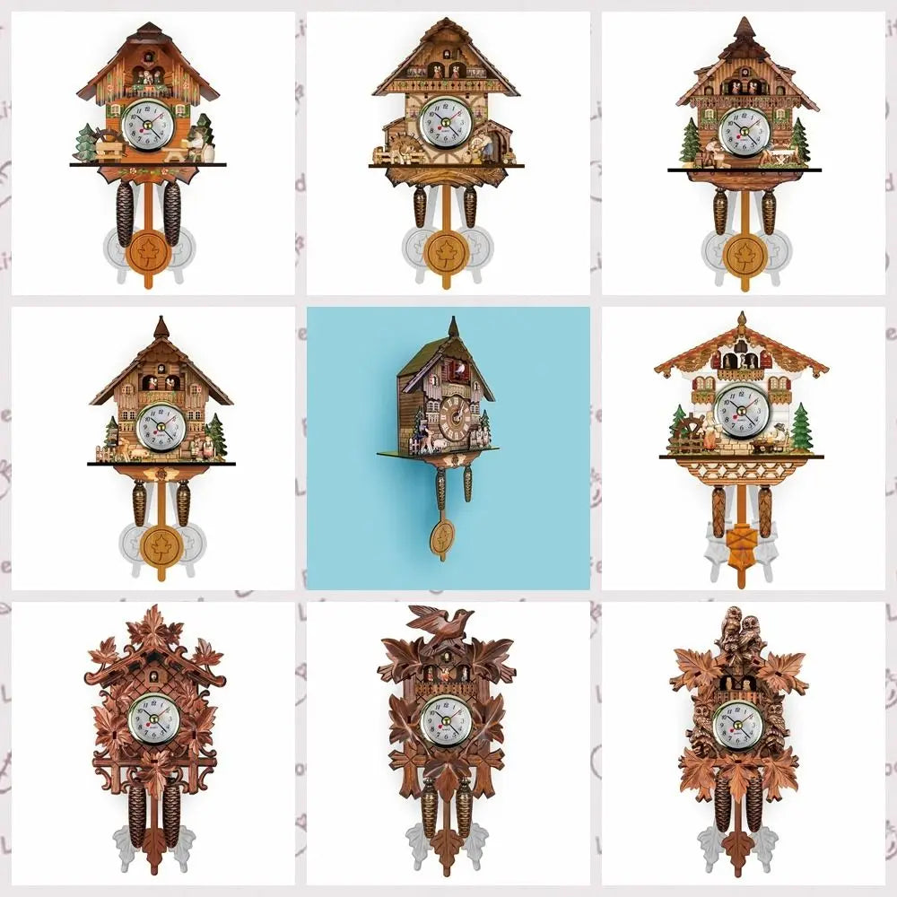 Coucou Horloge Murale Silencieuse Design Nordique Quartz