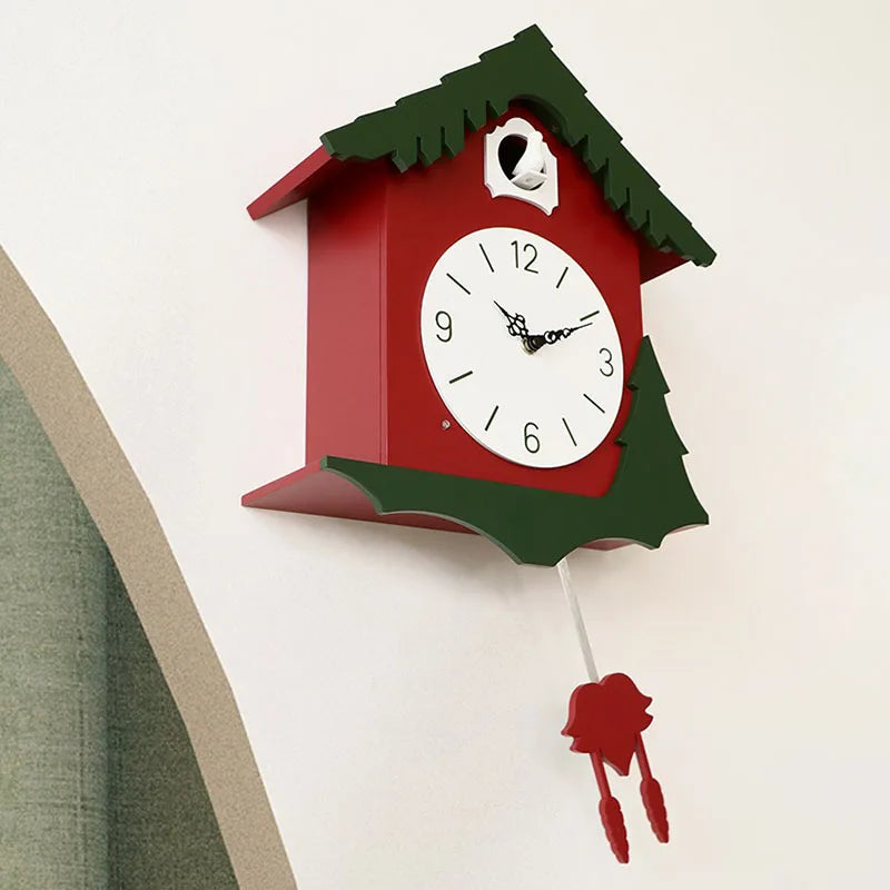 Coucou Horloge Murale Vintage Bois Grande Pendule Salon