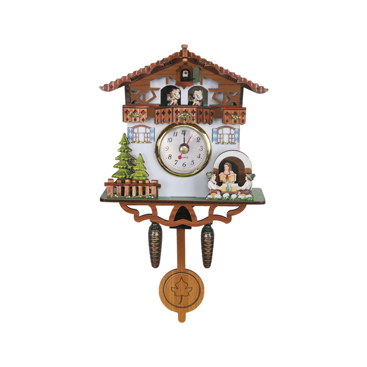 Coucou Horloge Murale Bois Pendule Décoration Maison