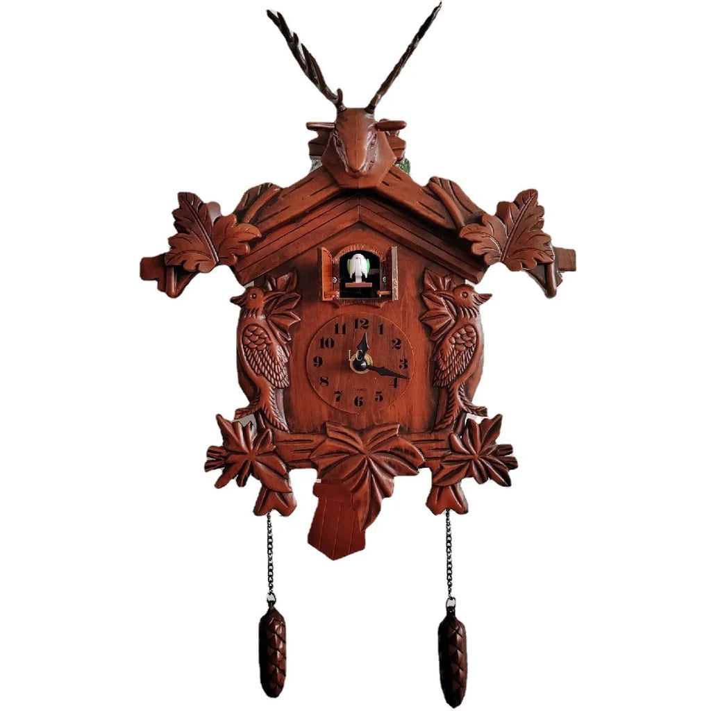 Coucou Horloge Murale Pendule Quartz Moderne Silencieuse.