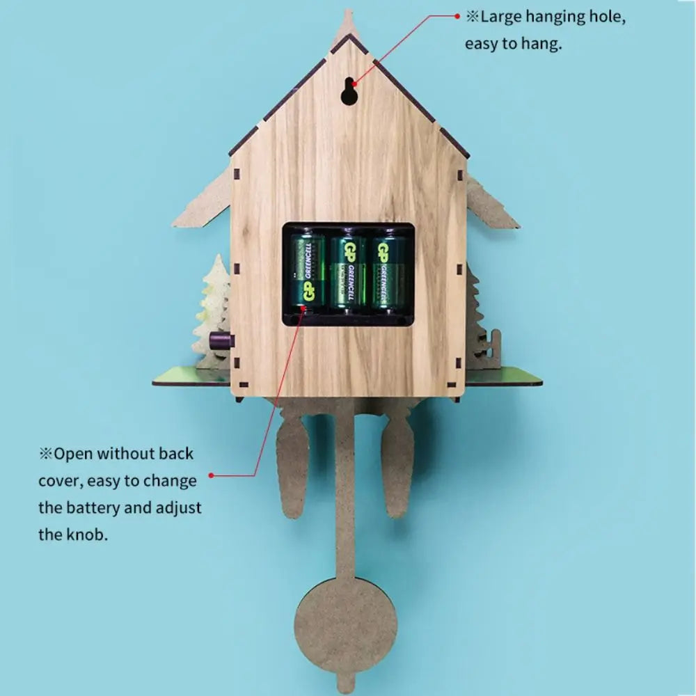 Coucou Horloge Murale Silencieuse Design Nordique Quartz