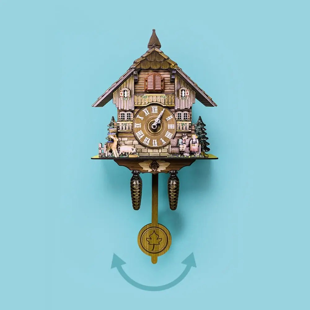 Coucou Horloge Murale Silencieuse Design Nordique Quartz