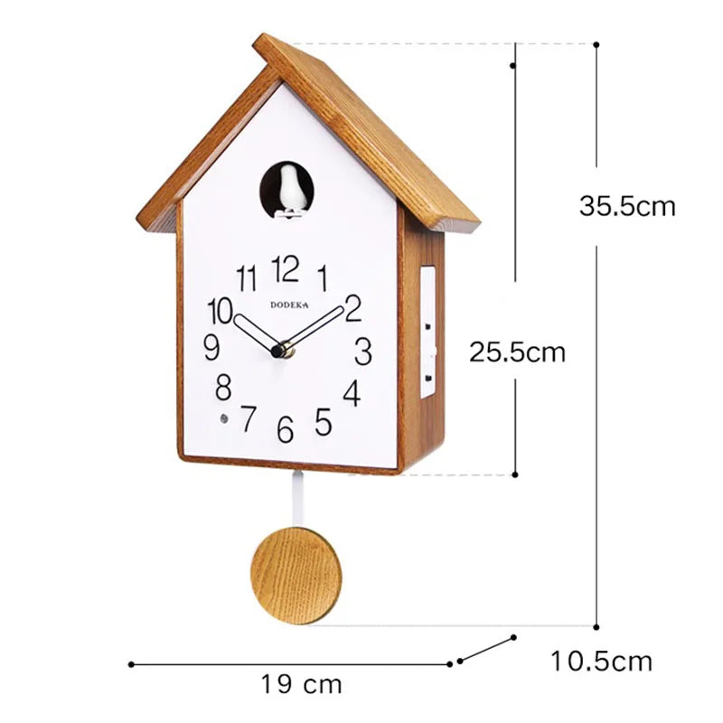 Coucou Horloge Murale Vintage Bois Grande Pendule Salon