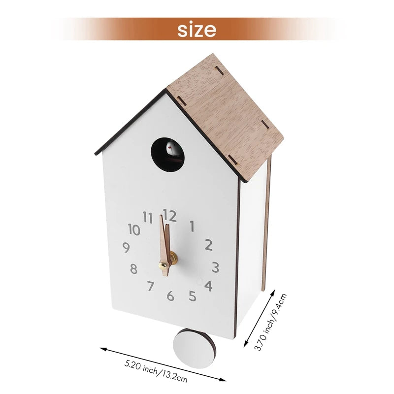 Coucou Horloge Murale Bois Moderne Électronique Chant Oiseau