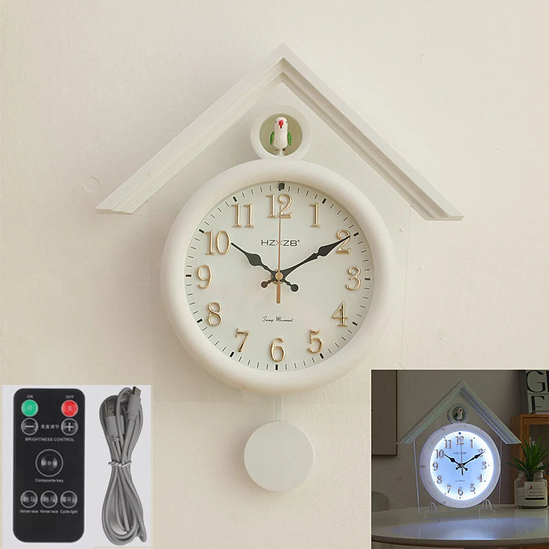 Coucou Horloge Murale Minimaliste Silencieuse Pendule Décoration