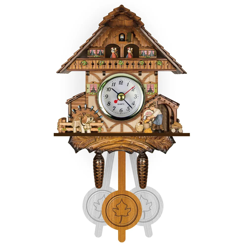 Coucou Horloge Murale Bois Vintage Chalet Salon